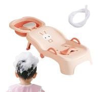 Silla de champú - Silla plegable para lavar el pelo de PP PU, asiento de baño ajustable para niños, estación de lavado de reposacabezas, cómodo lavaplatos | muebles de baño para bebés, uso de salón