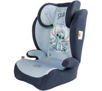 Silla de coche Disney Stitch para seguridad infantil con una altura de 100 a 150 cm con gráficos de Stitch sobre fondo azul