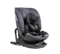 Silla de Coche i-Size 40-150 cm Grupo 0 1 2 3, ISOFIX + Top Tether, Giro 360°, Contramarcha hasta 105 cm, Reclinable - Asalvo Panafix Gris