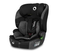 Silla de Coche LIONELO LEVI i-Size R129 76-150 cm Black Grey Reposacabezas Ajustable en 10 Posiciones Respaldo Extraíble