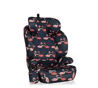 Silla de coche Ninja 2, apta desde los 100 hasta los 150cm, respaldo alto reforzado, reposacabezas ajustable, con cinturón de seguridad o ISOFIX, a favor de la marcha, diseño (Pretty Flamingo)