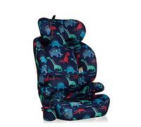 Silla de coche Ninja 2, apta desde los 100 hasta los 150cm, respaldo alto reforzado, reposacabezas ajustable, con cinturón de seguridad o ISOFIX, a favor de la marcha, diseño (D is For Dino)