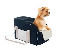 Silla De Coche para Perros - Terciopelo Holandés Y Espuma 46x23x24cm | Viaje para Mascotas Extraíble | Perrera para Perros | Cómodo Asiento Elevador para Perroes Y Gatos, Seguridad En El Automóvil,