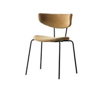 Silla de cocina y comedor Dining Kitchen Vintage Corduroy Seat with Upholstered Back, Modern Mid Century Living Room Side Chairs, Classic Design with Ergonomic Comfort Silla de sala(Yellow)