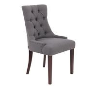 Silla de comedor aberdeen en tela gris oscuro 58x55x92 cm