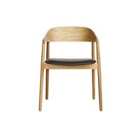 Silla de Comedor AC2, Roble Lacado Mate/ Negro