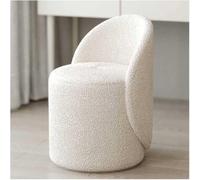 Silla de comedor acolchada con respaldo, taburete giratorio de terciopelo sintético para comodidad de sala de estar y dormitorio