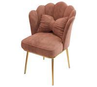 Silla de comedor acolchada de tela con almohadas de lazo, patas doradas de metal, sin brazos, escritorio de oficina, silla decorativa para el hogar, oficina, comter, tarea, tocador (pasta de frijoles,