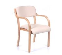 Silla de comedor apilable con brazos, sillas modernas de piel sintética para sala de estar, marco de madera, escritorio de invitados de club, computadora, sillas con reposabrazos individuales