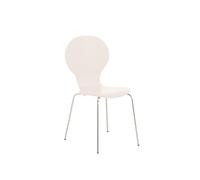Silla de comedor apilable diego madera blanco 45x43x86 cm