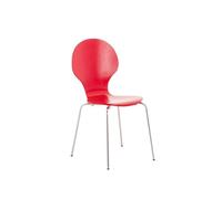 Silla de comedor apilable diego madera rojo 45x43x86 cm