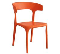 Silla De Comedor Apilable Plástico For Patio Exterior: Taburete Sin Brazos For, Jardín, Restaurante, Interior/Exterior(Color 4)