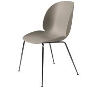 GUBI Silla Beetle New beige. base de acero cromado negro