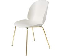 Silla de Comedor Beetle Base Cónica Latón Mate/ Blanco Alabastro