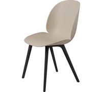 Silla de Comedor Beetle Base de Plástico Negro/Beige Nuevo