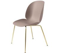 Silla de Comedor Beetle con Base Cónica de Latón Mate/ Rosa Dulce