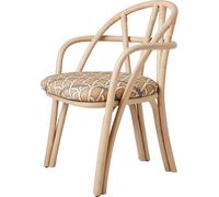 Silla de Comedor Bistra con Reposabrazos en Ratán Lacado natural/Reales Limonta 002