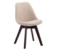 Silla de comedor borneo v2 en tela crema 55x48x84 cm