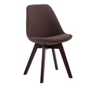 Silla de comedor borneo v2 en tela marrón 55x48x84 cm