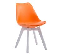 Silla de comedor borneo v2 simil cuero naranja 41.5x48x84 cm