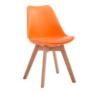 Silla de comedor borneo v2 simil cuero naranja 41.5x48x84 cm