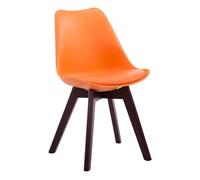 Silla de comedor borneo v2 simil cuero naranja 41.5x48x84 cm