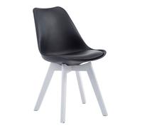 Silla de comedor borneo v2 simil cuero negro 41.5x48x84 cm