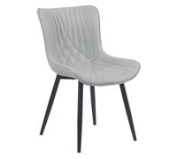Silla de comedor brady en polipiel simil cuero gris 62x50x80.5 cm