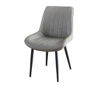Silla de Comedor contemporánea de Piel sintética con Patas metálicas, diseño ergonómico para una Mayor Comodidad a la Hora de Comer