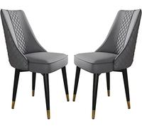 Silla de comedor de 2pcs, silla de espalda de cojín de látex mejorada, cafetería italiana/restaurante occidental/tienda de postres, silla de ocio, silla de oro de oro de hierro en el hogar silla de