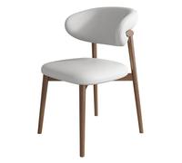 Silla de Comedor de Cuero sintético Resistente al Agua, Estilo Mediados de Siglo, sin Brazos, con Patas de Madera, Ideal para Cocina, Restaurante, Sala de Estar y Dormitorio. Una solución de