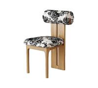 Silla De Comedor De Madera Sólida Juego De 2, Respaldo Cilíndrico Ergonómico Moderno Retro Vintage, Asiento De Espuma De Alta Resiliencia 45D(1pc,Blossom,Natural)