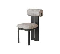 Silla De Comedor De Madera Sólida Juego De 2, Respaldo Cilíndrico Ergonómico Moderno Retro Vintage, Asiento De Espuma De Alta Resiliencia 45D(1pc,Red+Black_Ebony)
