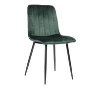 Silla de comedor dijon terciopelo verde 53x45x88 cm