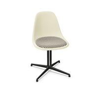 Silla de comedor Eames de fibra de vidrio DSL con cojín de asiento en tonos pergamino/cuadriculado/liso básico oscuro