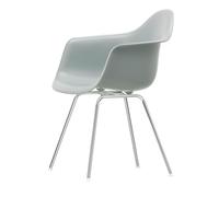 Silla de Comedor Eames Plastic DAX con Reposabrazos Gris Claro