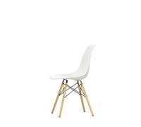 Silla de Comedor Eames Plastic DSW Blanco/ Arce Dorado