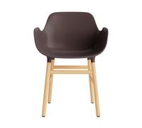 Silla De Comedor Form Con Reposabrazos Marrón/ Roble