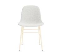 Silla De Comedor Form Tapizada Grupo 5 Crema/Acero