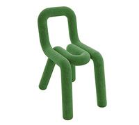 Silla de comedor geométrica moderna para dormitorio y sala de estar, tapizada de terciopelo con respaldo, silla decorativa verde, 37 x 61 x 76 cm