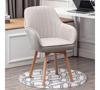 Silla de comedor giratoria moderna cómoda silla de oficina acolchada sin ruedas, elegante silla de acento de terciopelo para el hogar y la oficina de 41 x 20,5 pulgadas.
