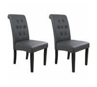 Silla de comedor gris 45 x 42 x 45 cm (2 unidades)