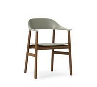 Silla de Comedor Herit con Reposabrazos Roble Ahumado/ Verde Polvoriento