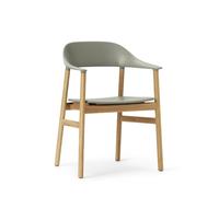 Silla de Comedor Herit con Reposabrazos Roble/ Verde Polvoriento