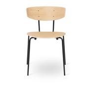 Silla de Comedor Herman Roble Aceitado Negro/ Blanco