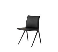 Silla de Comedor Kape IF7 en Negro Cálido y Cuero Noble