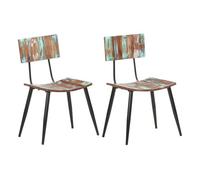 Silla de comedor madera antigua 42x37x82 cm