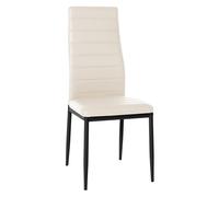 Silla de comedor mayfair simil cuero crema 40x41.5x99 cm