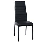 Silla de comedor mayfair simil cuero negro 40x41.5x99 cm