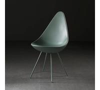 Silla de comedor moderna de plástico, silla lateral versátil para oficina, sala de estar, cocina, restaurante, hotel, muebles decorativos en color verde